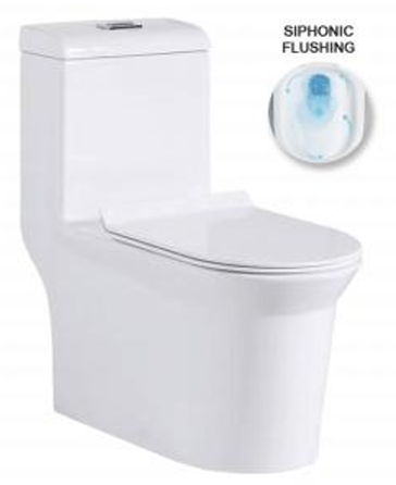 Напольный унитаз безободковый Gelmel серия Kadi А324 Glossy White (Siphonic)