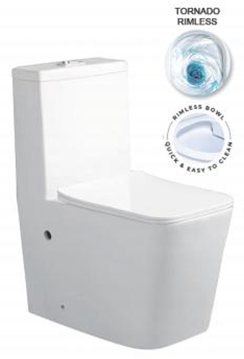 Напольный унитаз безободковый Gelmel серия Kadi А370-1 Glossy White (Washdown/Tornado)