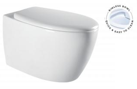 Подвесной унитаз безободковый Gelmel серия Kadi B-2377 Glossy White