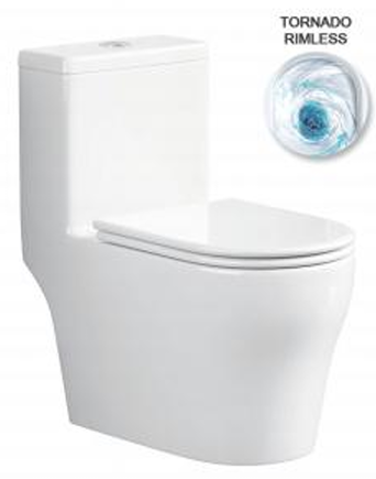 Напольный унитаз безободковый Gelmel серия Kadi А314 Glossy White (Washdown/Tornado)