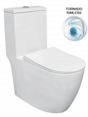 Напольный унитаз безободковый Gelmel серия Kadi А366-5 Glossy White (Washdown/Tornado)