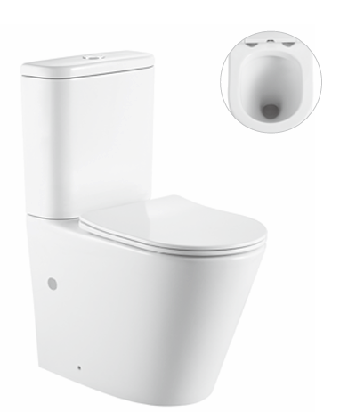 Напольный унитаз безободковый Gelmel серия Sheng ge 6088 Glossy White с системой смыва TORNADO