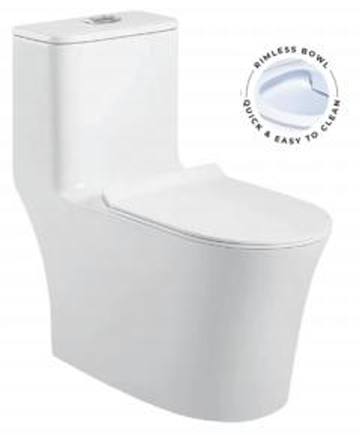 Напольный унитаз безободковый Gelmel серия Kadi А377 Glossy White