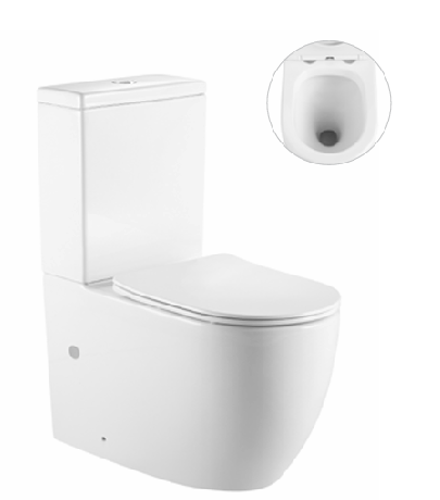 Напольный унитаз безободковый Gelmel серия Sheng ge 6083 Glossy White с системой смыва TORNADO