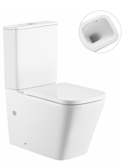 Напольный унитаз безободковый Gelmel серия Sheng ge 6003A Glossy White с системой смыва TORNADO