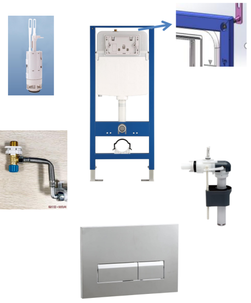 Инсталляция для подвесных унитазов Gelmel N5112＋N5108-004-05 (Chrome plating) 