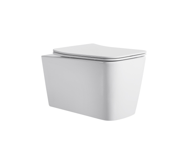 Подвесной унитаз безободковый Gelmel серия Kadi B-2370-5 Glossy White (TORNADO)